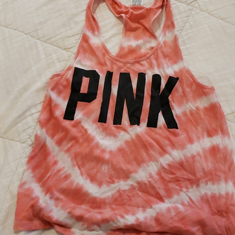 PINK tie dye tank top